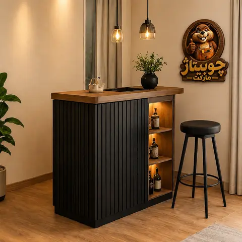 میز بار و کابینت پذیرایی مدرن بارین